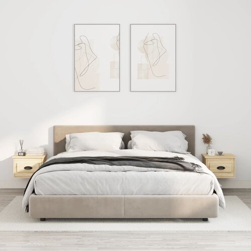 vidaXL Zidni noćni ormarići 2 kom boja hrasta sonome 41 5 x 36 x 28 cm Cijene