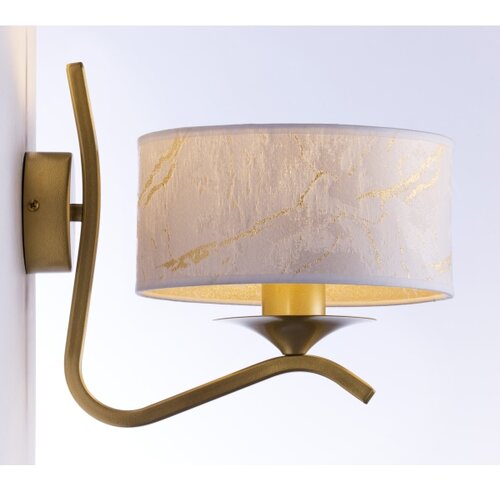 Jupiter 2111 - zidna lampa kaszmir 1xE27/15W/230V bela/zlatna/dekor mermera Slike