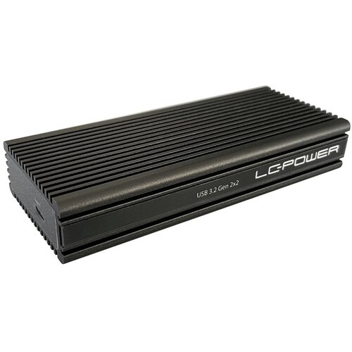 HDD SSD Rack LC Power LC-M2-C-NVME-2x2 NVME Enclosure for M.2 SSD USB3.2 Gen.2x2 Type C Black Cene