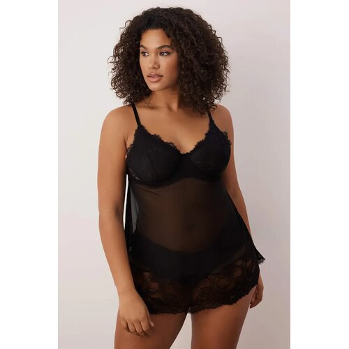 Trendyol Ženski babydoll Tbbaw26Dh00000, Crni Slike