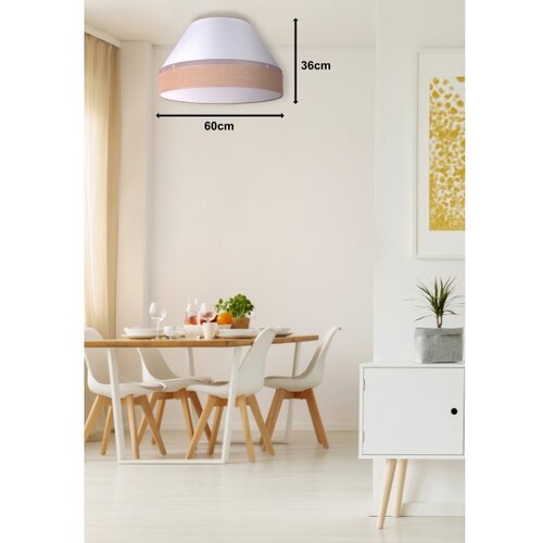 duolla - plafonska lampa avignon 3xE27/15W/230V &amp;oslash; 60 cm bela/smeđa Slike