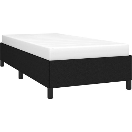  Okvir za krevet bez madraca crni 100x200 cm od tkanine Slike