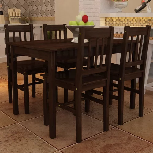  Blagovaonski namještaj 1 smeđi drveni stol 4 stolice