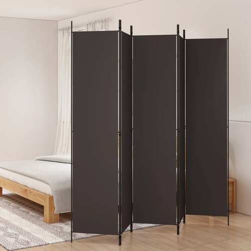 Sobna pregrada s 5 panela smeđa 250x220 cm od tkanine Cene
