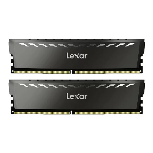 Lexar ® THOR 16GB Kit (8GB x 2) DDR4 3200Mhz UDIMM XMP Memory with heatsink. Dual pack LD4BU008G-R3200GDXG