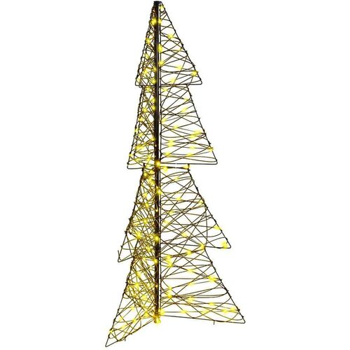 vidaXL Božično drevo med 160 LED Toplo bela 150 cm Ratan Cene