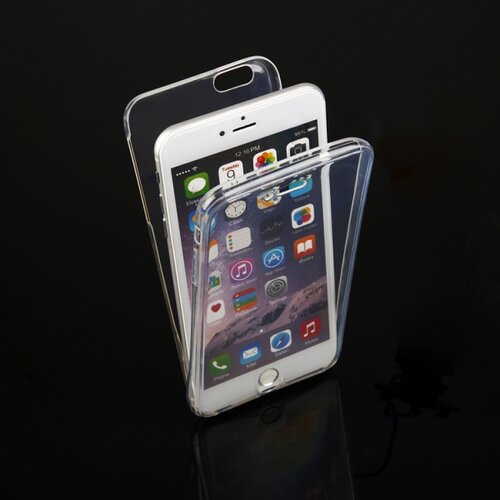  Silikonski ovitek spredaj + zadaj za iPhone 7 / iPhone 8 - prozoren Slike
