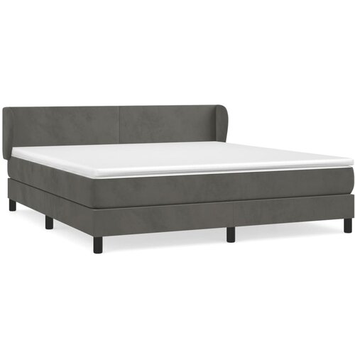 Maison Chic Box spring postelja - Vzmetna postelja z vzmetnico temno siva 160x200 cm žamet SL9350, (21902295) Cene