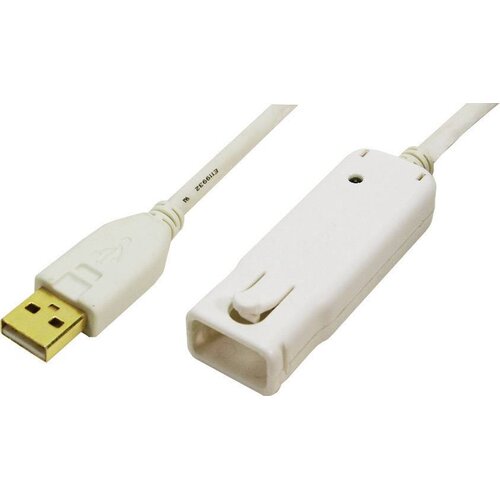 Logilink USB kabel USB 2.0 USB-A vtič\, USB-A vtičnica 12.00 m bela pozlačeni konektorji\, UL-certificirano UA0092, (20414832) Cene