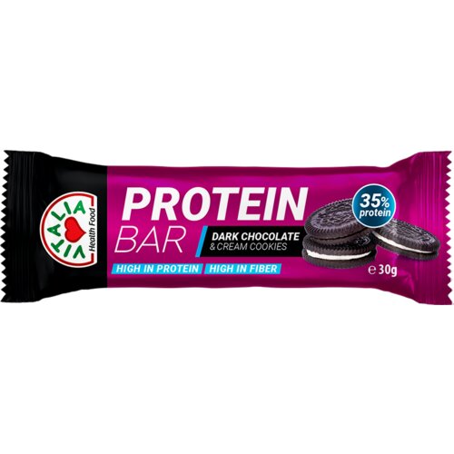 Vitalia proteinski bar krem, kolači i crna čokolada, 30g Slike