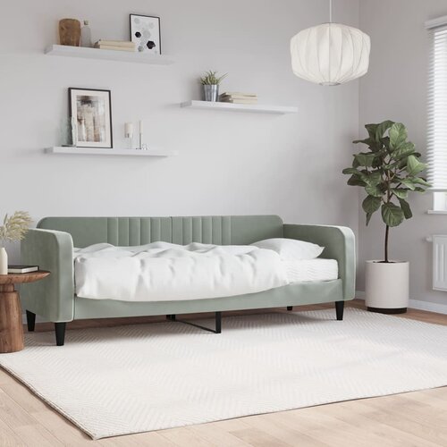vidaXL Dnevni krevet s madracem svjetlosivi 80 x 200 cm baršunasti Cijene