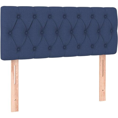 VidaXL Krevet s oprugama i madracem plavi 100 x 200 cm od tkanine Slike