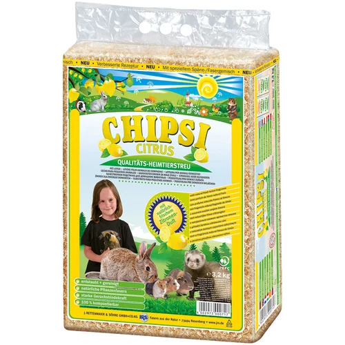 Chipsi Citrus stelja za kućne ljubimce - 2 x 3.2 kg
