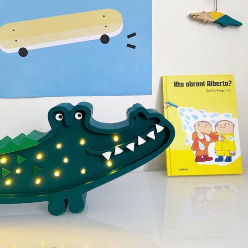  Lampa Little Lights - KROKODIL - zelena Slike