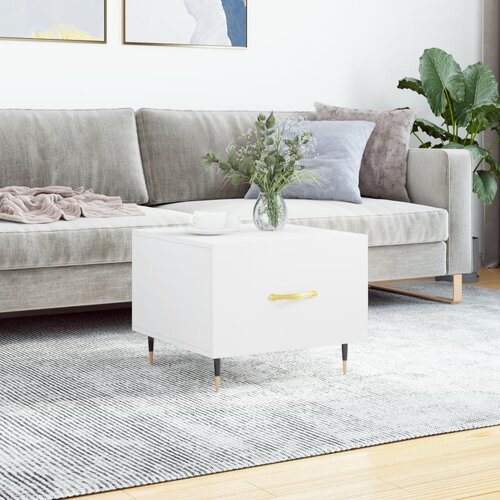  Stolić za kavu bijeli 50 x 50 x 40 cm od konstruiranog drva Cijene
