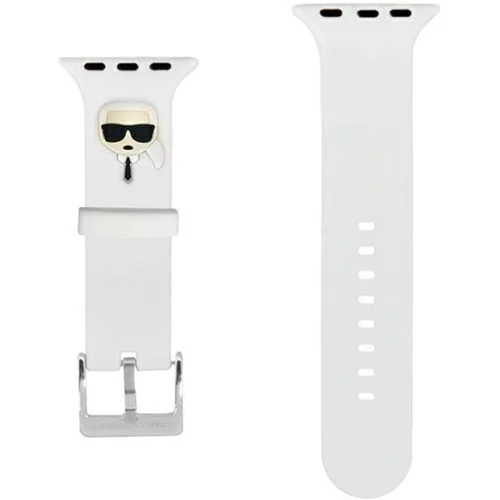 Karl Lagerfeld Silikonski pašček za uro KLAWLSLKW za Apple Watch 42 / 44 / 45 mm - Karls Head bel