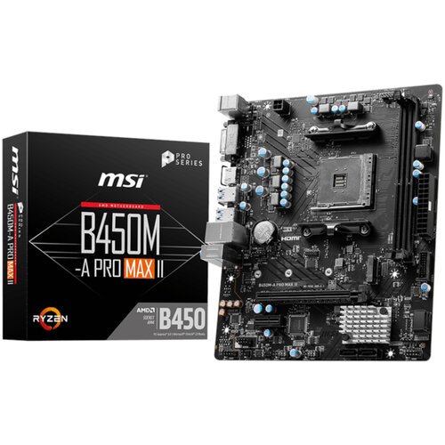 MSI B450M-A PRO MAX II motherboard AMD B450 Socket AM4 micro ATX Slike