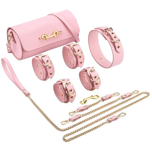 Kiotos BDSM Deluxe 5 Item Kit Pink Slike