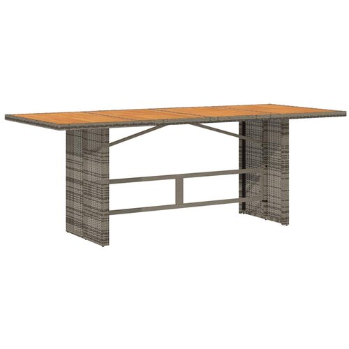  Vrtni set za objed 9 kom. Siva poliratan 190 x 80 x 75 cm Slike