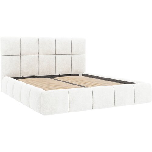 MID.YOU OBLAZINJENA POSTELJA 160 cm x 200 cm , les, tekstil, leseni material naravne barve Slike