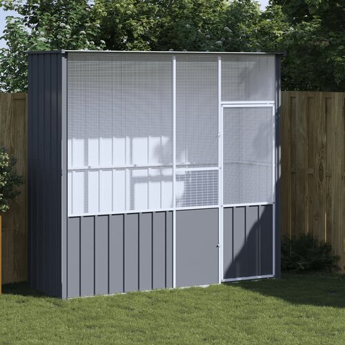 vidaXL Ptičja kletka antracitna 215x78x200 cm pocinkano jeklo Cene