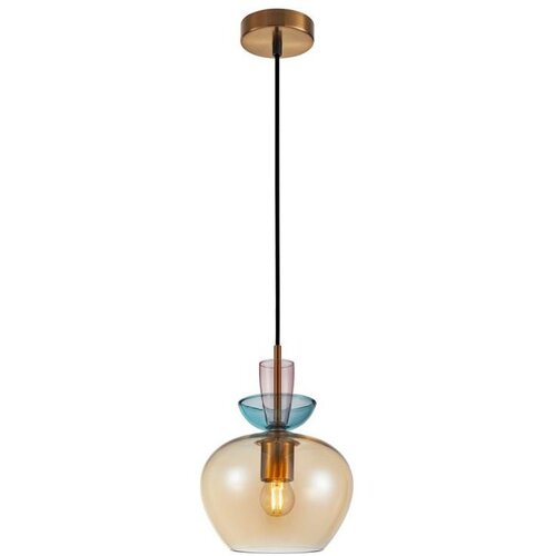  ITALUX PND-31882-1-GD-AMB - Luster na sajli FANDA 1xE27/40W/230V zlatna/zadimljeno bež Cene
