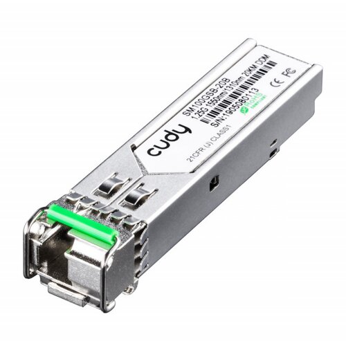 Cudy SM100GSB-20B fiber optički bi-direkcioni wdm 1.25Gb/s sfp modul 1000Base-BX-U single-mode 1550nm tx / 1310nm rx / 12.5dB dometa do 20km (lc konektor) PS-G53-20 Cene