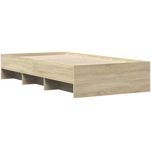 VidaXL Okvir za krevet boja hrasta 90 x 190 cm od konstruiranog drva Slike