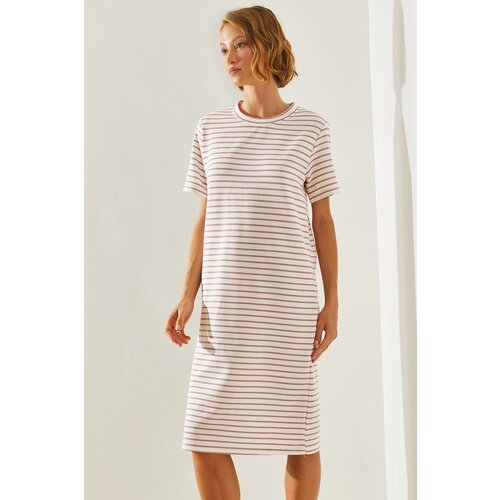 Bianco Lucci Women's Striped Seersucker Dress Cene