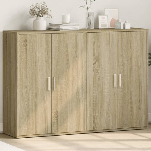 vidaXL Komoda 2 kosa sonoma hrast 60x31x84 cm inženirski les Cene