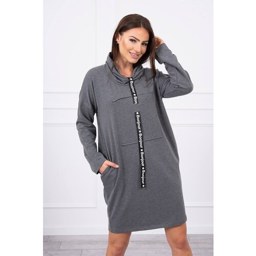 Kesi Dress with a graphite tie Slike