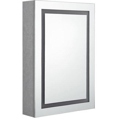  LED kupaonski ormarić s ogledalom boja betona 50 x 14 x 60 cm Slike