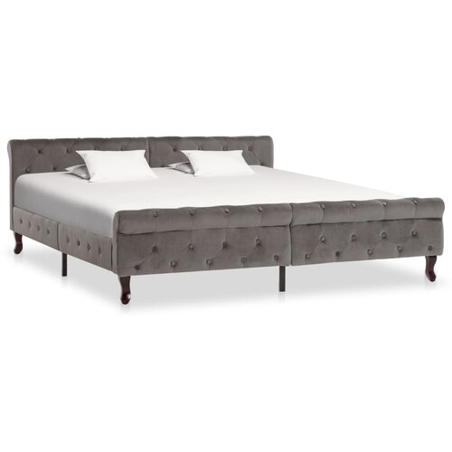 VidaXL Posteljni okvir siv žamet 180x200 cm Slike