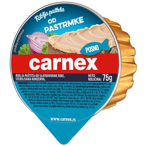 Carnex Riblja pasteta od pastrmke 75g Cene