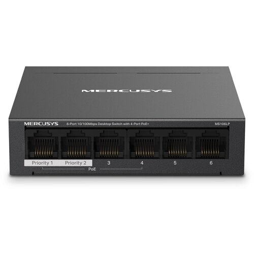 Mercusys MS106LP 6-port 4xPoE+ 40W mrežno stikalo-switch, (21217082) Slike