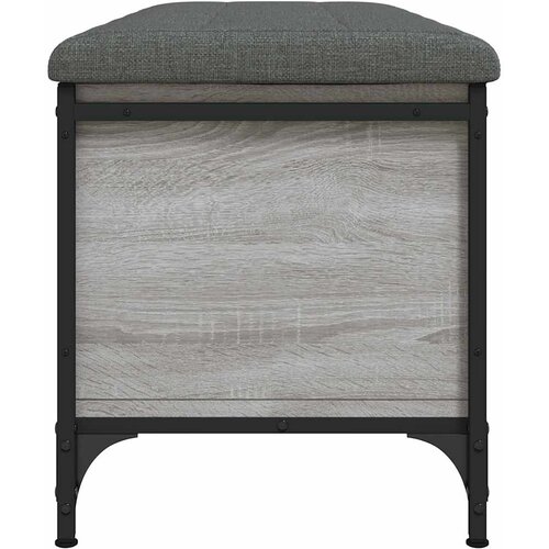  Klupa za cipele siva boja hrasta 102x42x45 cm konstruirano drvo Slike