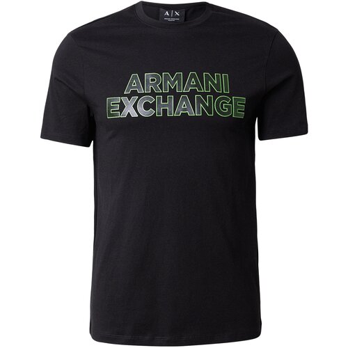 Armani Exchange Majica svetlo zelena / črna Cene