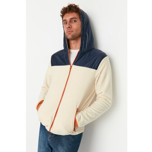 Trendyol Multicolored Men's Regular Fit Hooded Fleece Cardigan Slike
