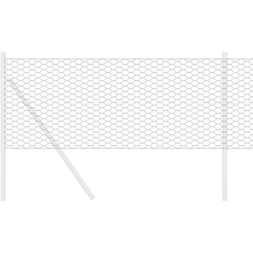  Hexagonalna Ograda Siva 0.6x50 m Čelik Slike