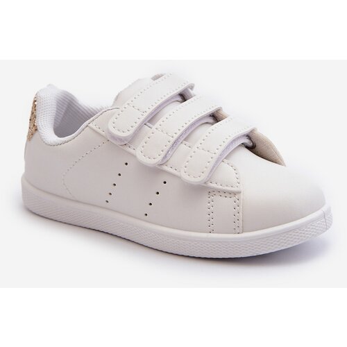 Boto Children's Sneakers With Velcro White-Rose Gold Cute Girl Cene