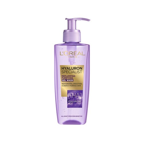 L&amp;acute;Or&amp;eacute;al Paris Hyaluron Specialist Replumping Purifying Gel Wash čistilni gel s hialuronsko kislino 200 ml za ženske Slike