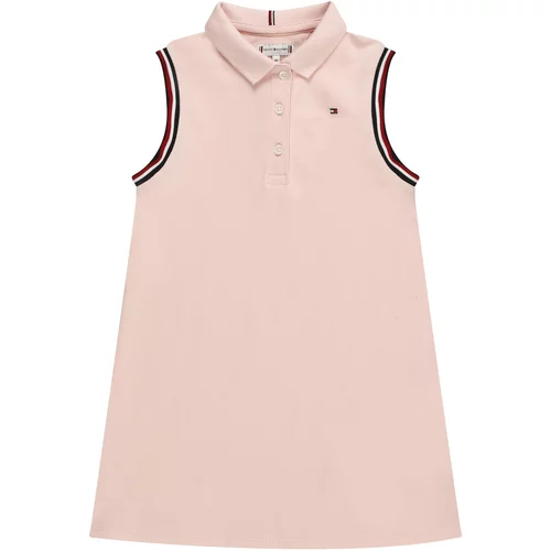 Tommy Hilfiger Obleka 'CLASSIC' pastelno roza / rdeča / črna / bela