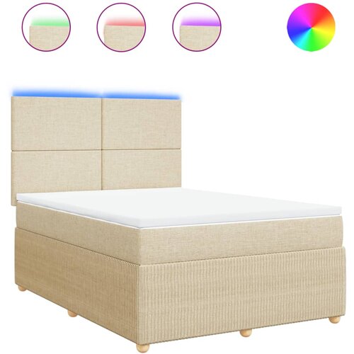 Maison Chic Box spring postelja - Vzmetna postelja z vzmetnico krem 160x200 cm blago SL23871, (21879832) Cene
