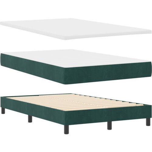  Zajednički krevet s madracem i LED svjetlom tamnozelene boje 120x200 cm od bar&amp;scaron;una Slike