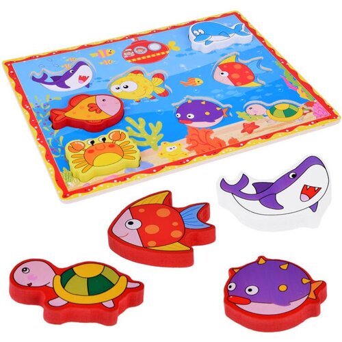  Drvena puzzle riba podvodni svijet 8 dijelova za5254 Cijene