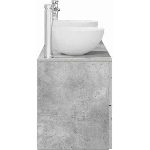  Set ormarića za kupaonicu 3 kom. Betonska siva 49,5 x 41 x 64,5 cm Slike