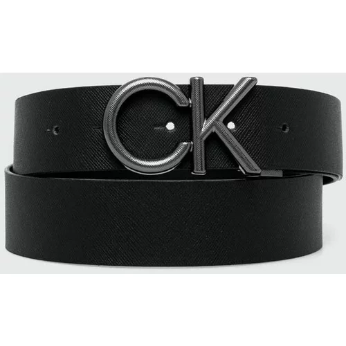 Calvin Klein Kožni remen za muškarce, boja: crna