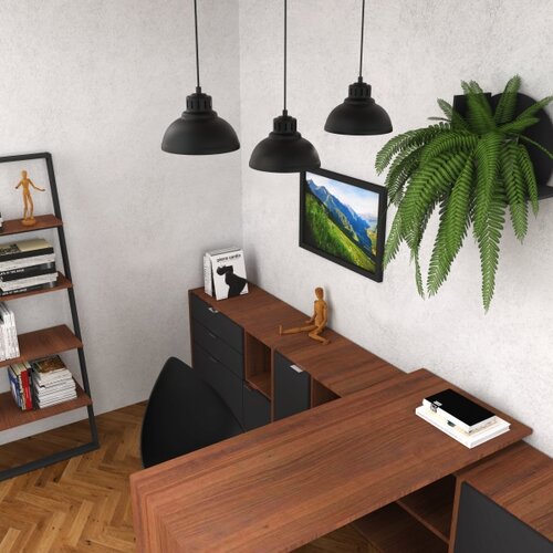  Luster na sajli SVEN 3xE27/15W/230V crne boje Slike