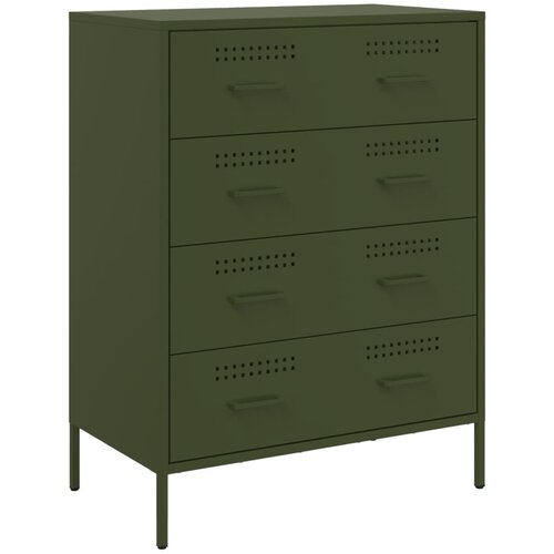 Maison Chic Komoda - Predalnik olivno zelena 68x39x89 cm jeklo, (21715711) Slike