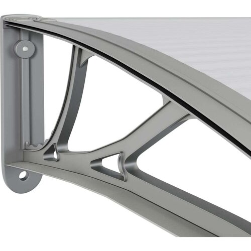 VidaXL Nadstre&amp;scaron;nica za vrata siva i prozirna 100 x 80 cm polikarbonat Slike